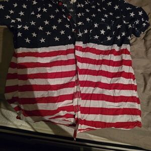 Fifth Sun Navy and Red Star Shirt
